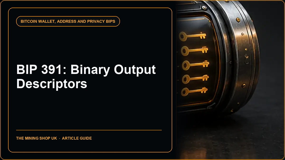 BIP 391 Binary Output Descriptors: Closed Format Guide