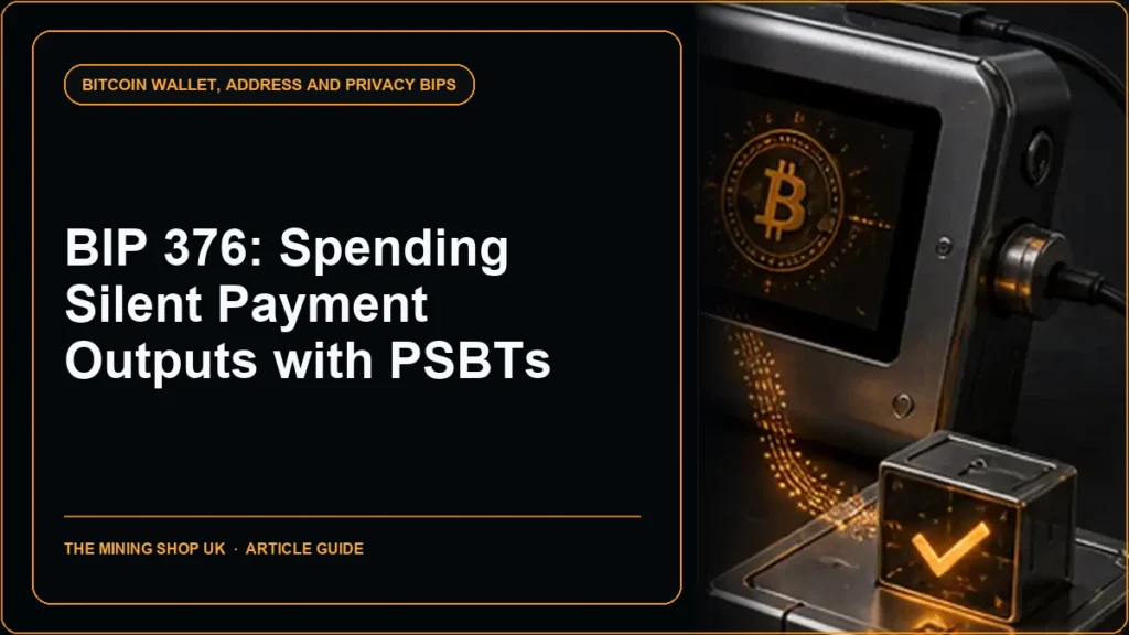BIP 376 Spending Silent Payment outputs with PSBTs guide cover