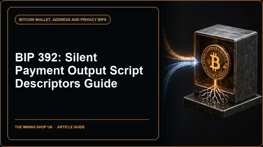 BIP 392 Silent Payment Output Script Descriptors guide cover