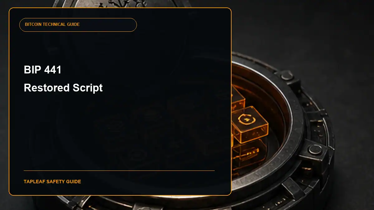 BIP 441 Restoration of disabled script (Tapleaf 0xC2) guide cover
