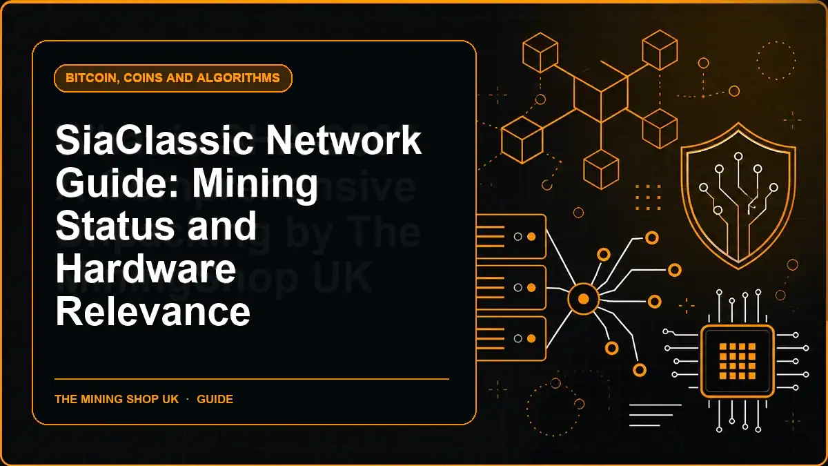 SiaClassic Network Guide: Mining Status and Hardware Relevance illustrated guide cover