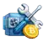 Miner with spanner repair icon