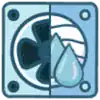 Air and water hybrid cooling icon