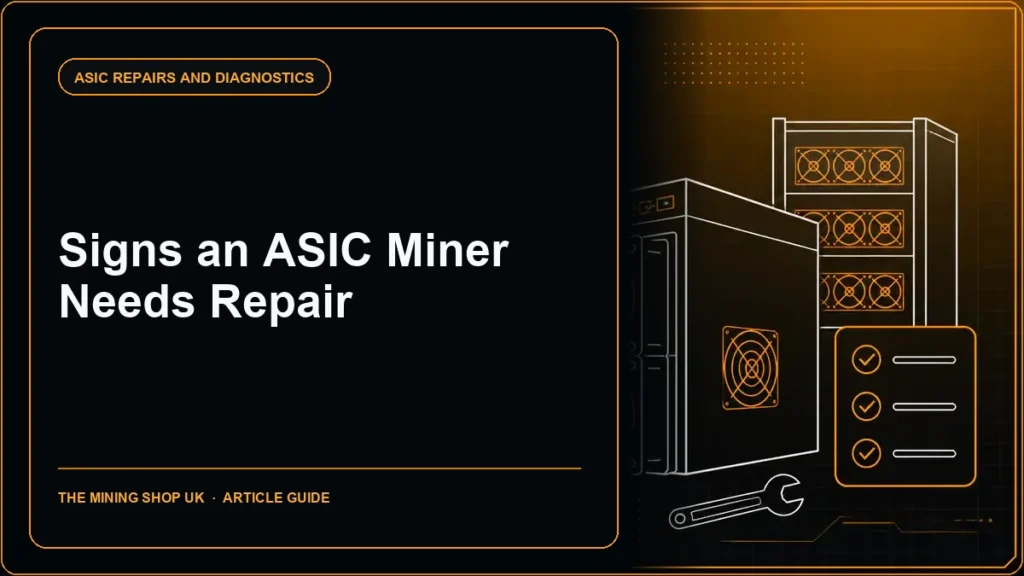 signs an ASIC miner needs repair guide cover