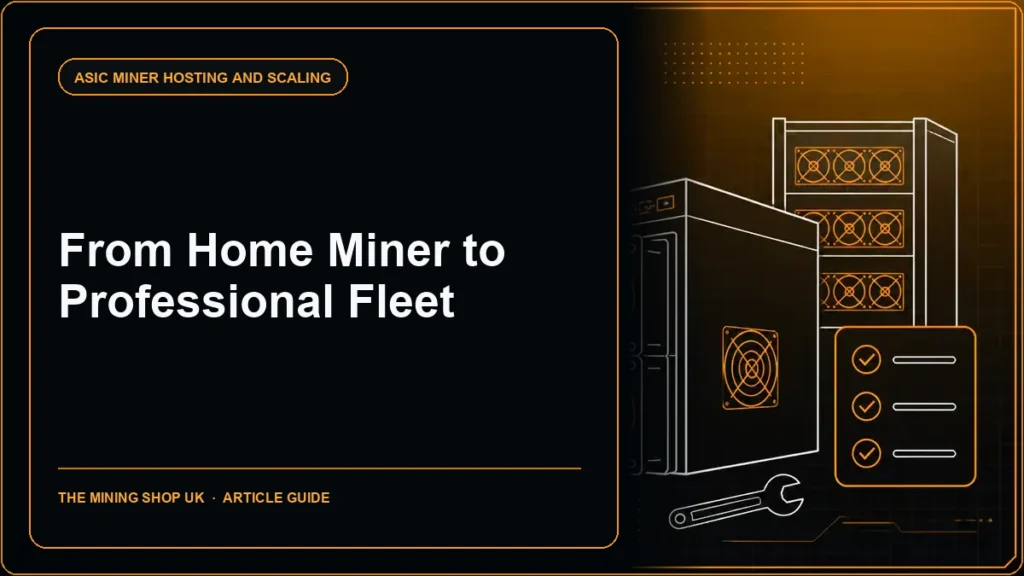 scaling from home mining to a professional ASIC operation guide cover