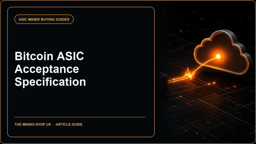 Bitcoin ASIC acceptance specification guide cover