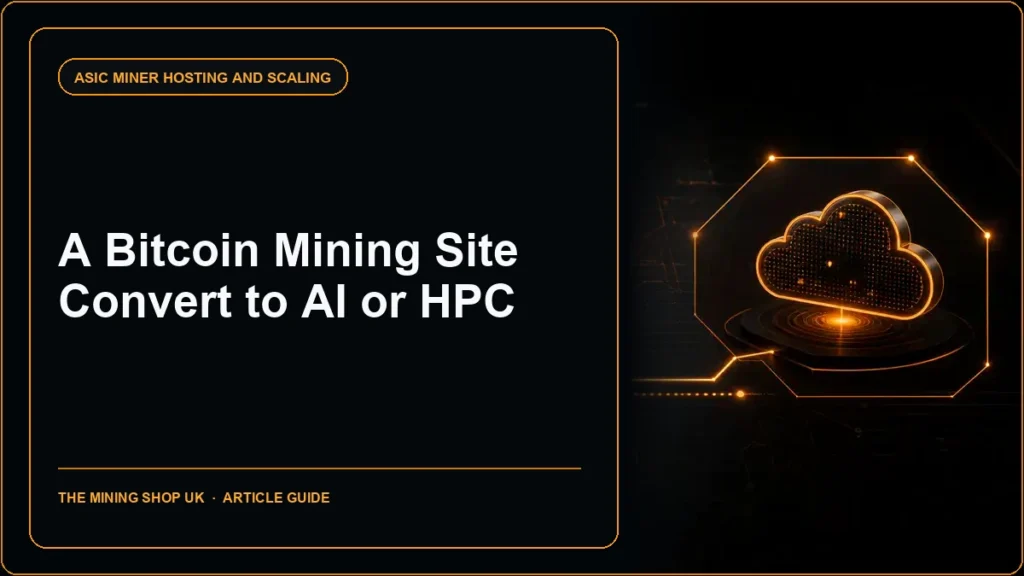 Bitcoin mining site to AI conversion guide cover