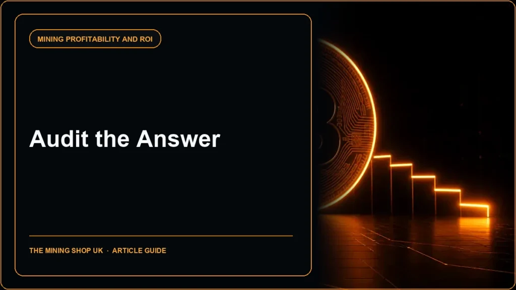 Bitcoin mining calculator assumption audit guide cover