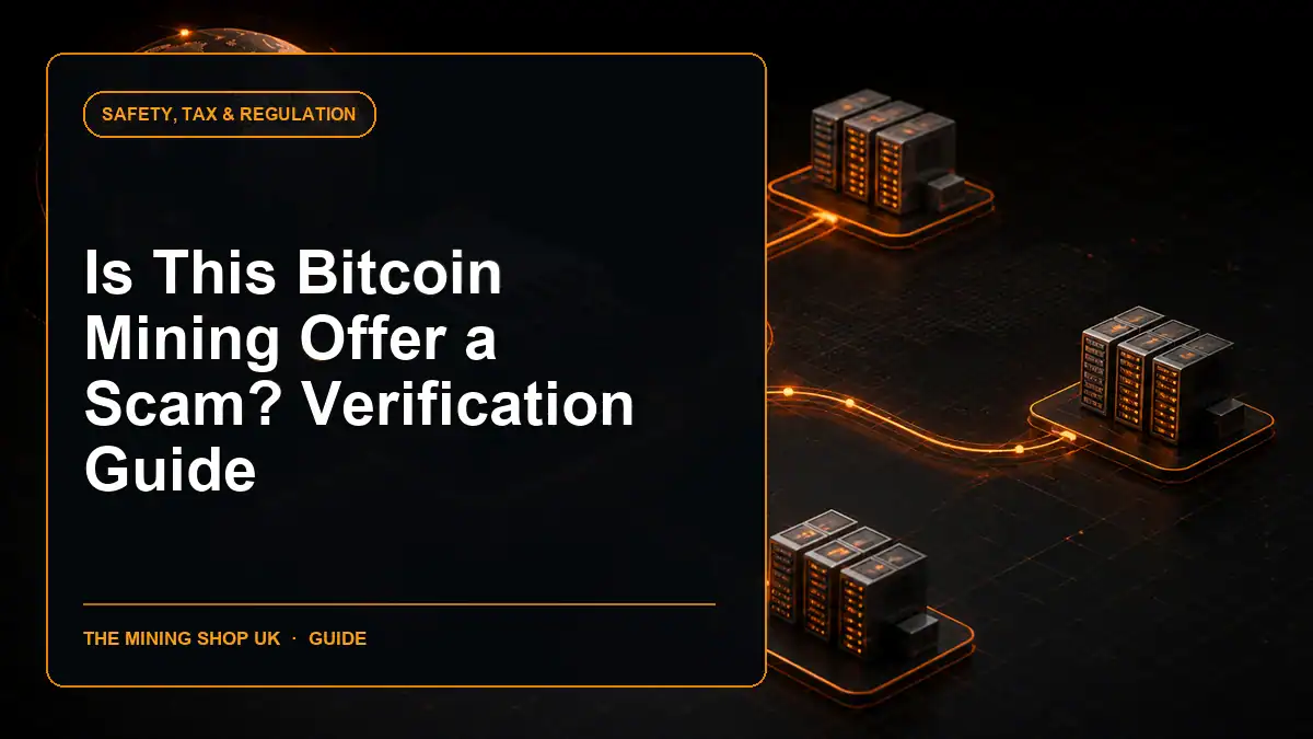 Bitcoin mining offer scam checks guide cover