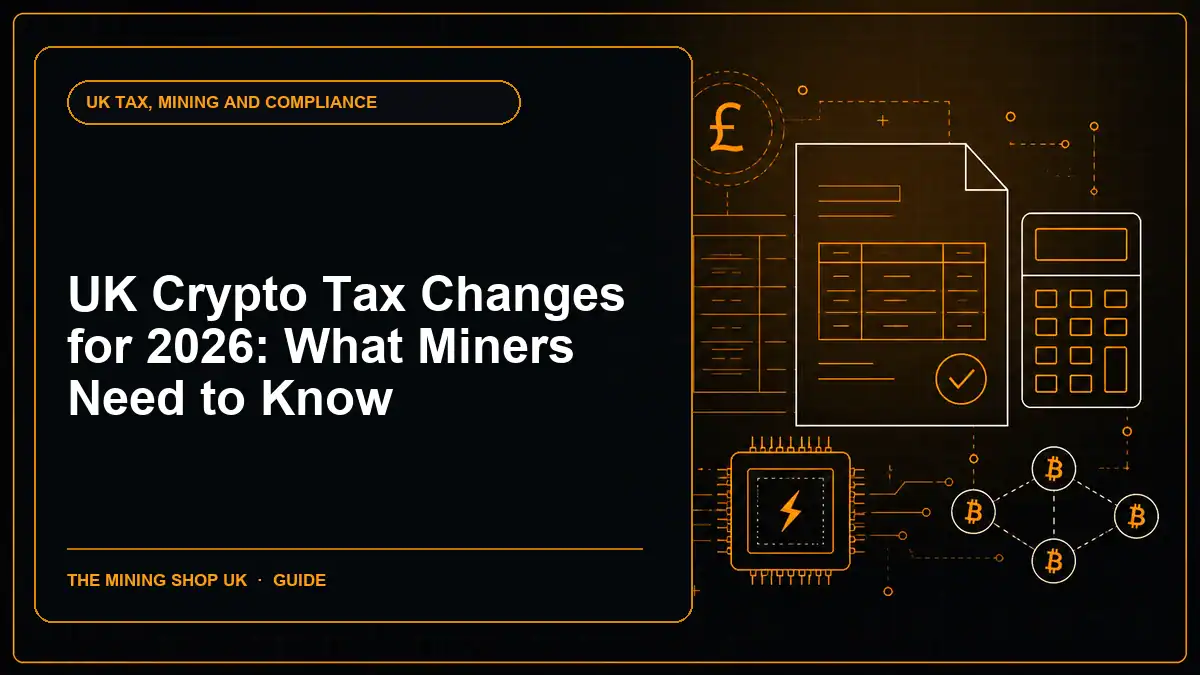UK Crypto Tax Changes for 2026: What Miners Need to Know illustrated UK tax guide cover