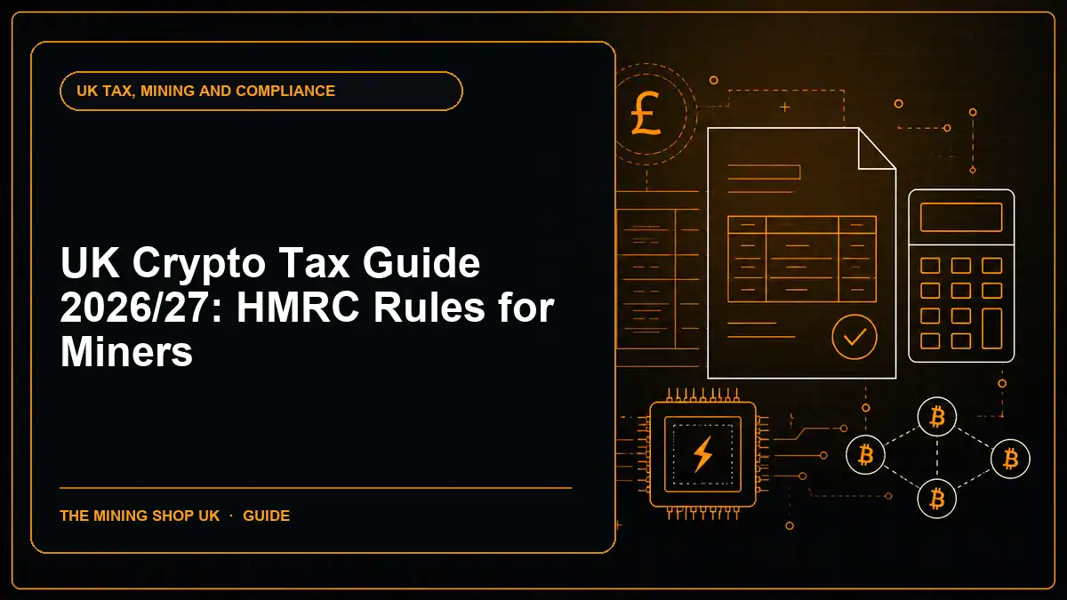 UK Crypto Tax Guide 2026/27: HMRC Rules for Miners illustrated UK tax guide cover