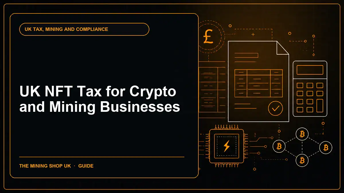 UK NFT Tax for Crypto and Mining Businesses illustrated UK tax guide cover