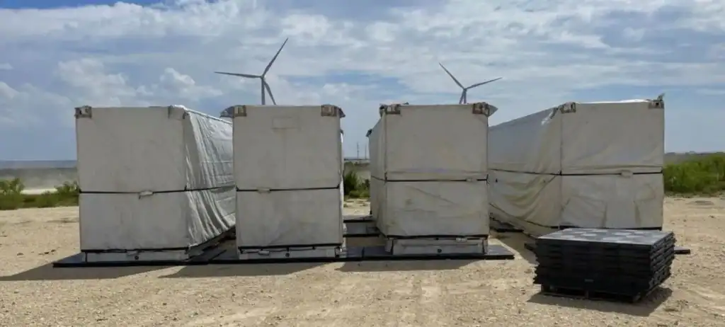 Tesla Megapacks delivered to the Blockstream and Block demonstration site in May 2022